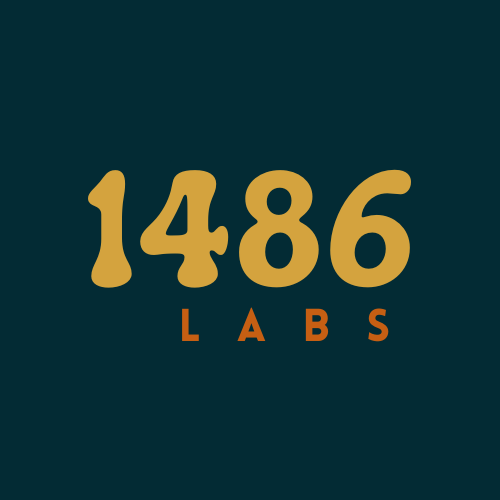 1486 Labs Gold, Orange Background